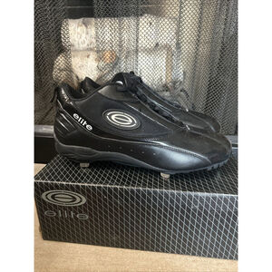 ELITE SOLID BLACK Size 11 1/2 Baseball & Softball Metal Cleats. NWB Sportswear
